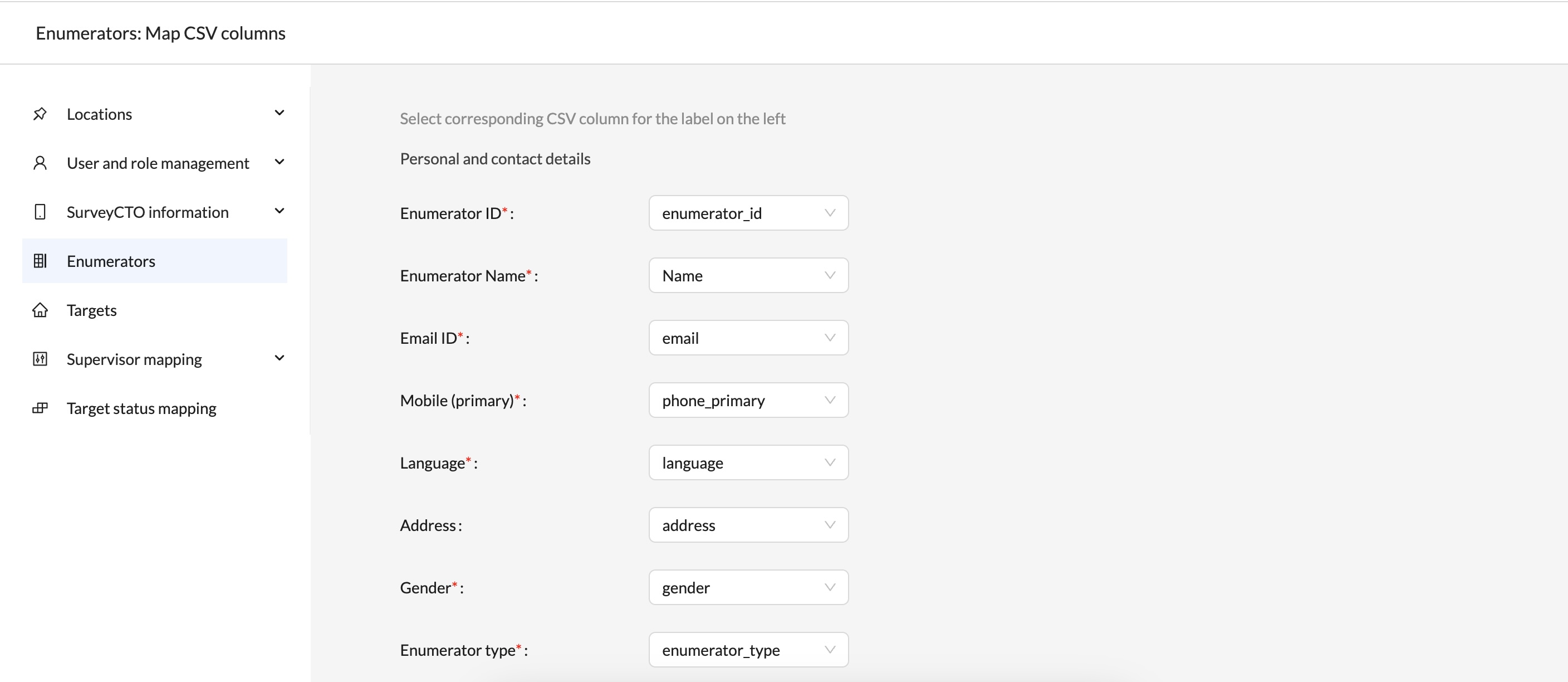 Enumerator Map Enumerators - SurveyStream